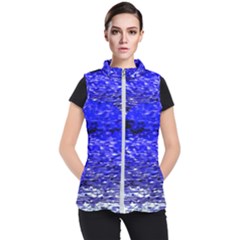 Blue Waves Flow Series 1 Women s Puffer Vest by DimitriosArt