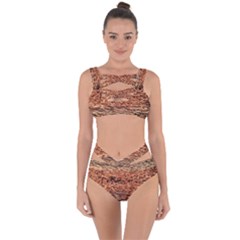 Orange  Waves Flow Series 1 Bandaged Up Bikini Set  by DimitriosArt