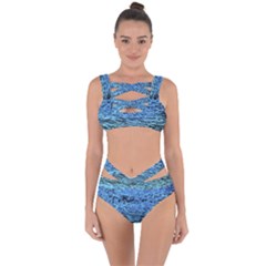 Blue Waves Flow Series 2 Bandaged Up Bikini Set  by DimitriosArt