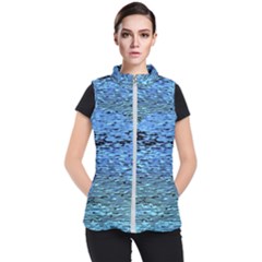 Blue Waves Flow Series 2 Women s Puffer Vest by DimitriosArt