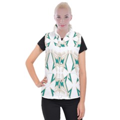 Abstract Pattern Geometric Backgrounds   Women s Button Up Vest by Eskimos