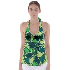 Abstract Pattern Geometric Backgrounds   Babydoll Tankini Top by Eskimos