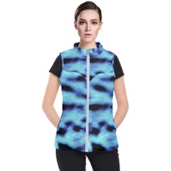 Blue Waves Flow Series 4 Women s Puffer Vest by DimitriosArt