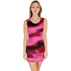 Pink  Waves Flow Series 3 Bodycon Dress by DimitriosArt