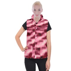 Pink  Waves Flow Series 5 Women s Button Up Vest by DimitriosArt