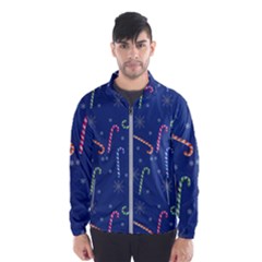 Christmas Candy Canes Men s Windbreaker by SychEva