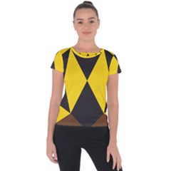 Abstract Pattern Geometric Backgrounds   Short Sleeve Sports Top 