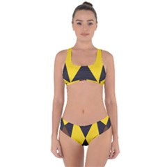 Abstract Pattern Geometric Backgrounds   Criss Cross Bikini Set