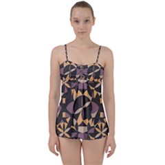 Abstract Pattern Geometric Backgrounds   Babydoll Tankini Set by Eskimos