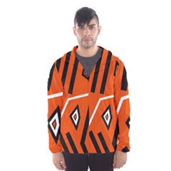 Abstract Pattern Geometric Backgrounds   Men s Hooded Windbreaker by Eskimos