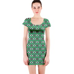 Beetle Eyes Short Sleeve Bodycon Dress by SychEva