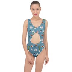 Fashionable Office Supplies Center Cut Out Swimsuit by SychEva