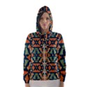 Abstract pattern geometric backgrounds   Women s Hooded Windbreaker View1