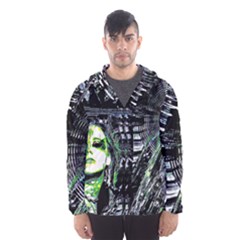 Dubstep Alien Men s Hooded Windbreaker by MRNStudios