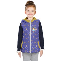 Dots And Stars Kids  Hooded Puffer Vest by NiniLand