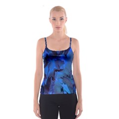 Peony In Blue Spaghetti Strap Top by LavishWithLove