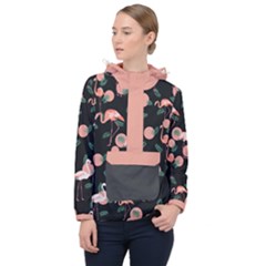 Flamingo Women s Front Pocket Pullover Windbreaker