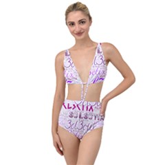 3cl3ctix Wordart Tied Up Two Piece Swimsuit by 3cl3ctix