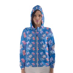 Notepads Pens And Pencils Women s Hooded Windbreaker by SychEva