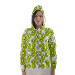 Kiwi Pattern Women s Hooded Windbreaker by Valentinaart