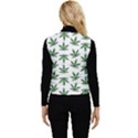 Weed Pattern Women s Short Button Up Puffer Vest View2