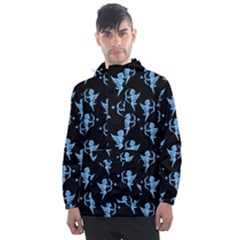 Cupid Pattern Men s Front Pocket Pullover Windbreaker by Valentinaart