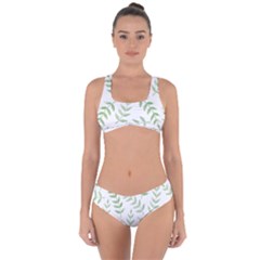 Tropical Pattern Criss Cross Bikini Set by Valentinaart