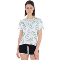 Tropical Pattern Open Back Sport Tee by Valentinaart
