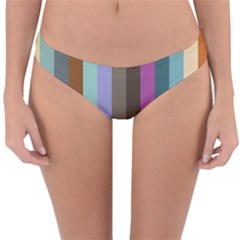 Simple Line Pattern Reversible Hipster Bikini Bottoms by Valentinaart