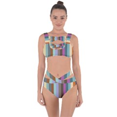 Simple Line Pattern Bandaged Up Bikini Set  by Valentinaart