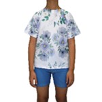 Floral pattern Kids  Short Sleeve Swimwear