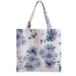 Floral pattern Zipper Grocery Tote Bag