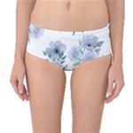 Floral pattern Mid-Waist Bikini Bottoms