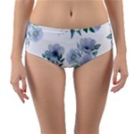 Floral pattern Reversible Mid-Waist Bikini Bottoms