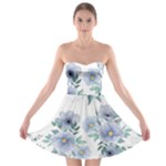 Floral pattern Strapless Bra Top Dress
