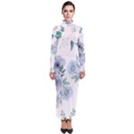 Floral pattern Turtleneck Maxi Dress