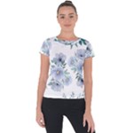 Floral pattern Short Sleeve Sports Top 