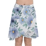 Floral pattern Chiffon Wrap Front Skirt