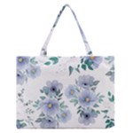 Floral pattern Zipper Medium Tote Bag