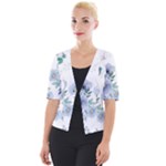 Floral pattern Cropped Button Cardigan