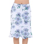 Floral pattern Short Mermaid Skirt