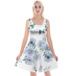 Floral pattern Reversible Velvet Sleeveless Dress