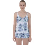 Floral pattern Tie Front Two Piece Tankini