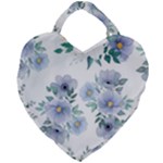 Floral pattern Giant Heart Shaped Tote