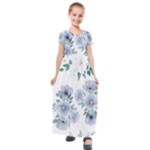 Floral pattern Kids  Short Sleeve Maxi Dress