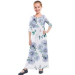Floral pattern Kids  Quarter Sleeve Maxi Dress
