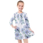 Floral pattern Kids  Quarter Sleeve Shirt Dress