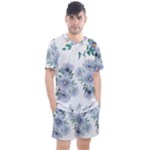 Floral pattern Men s Mesh Tee and Shorts Set