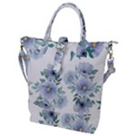 Floral pattern Buckle Top Tote Bag
