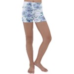 Floral pattern Kids  Lightweight Velour Yoga Shorts